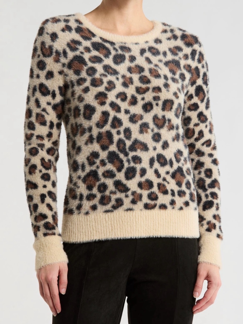 Jacquard sweater knit from soft and stretchy nylon with a brushed finish